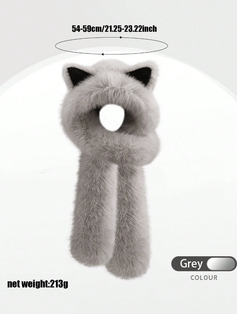 MŨ LÔNG TRÙM ĐẦU KÈM KHĂN TAI CÁO/MÈO - ITEM KHÔNG THỂ THIẾU CHO MÙA ĐÔNG NÀU - Image 3